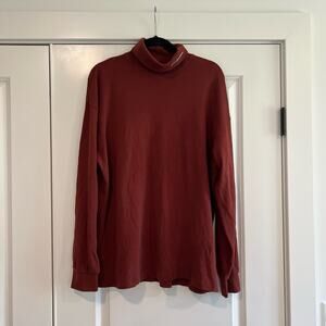 Vintage Men's Columbia Turtleneck Longsleeve Dark Red‎ Size Large